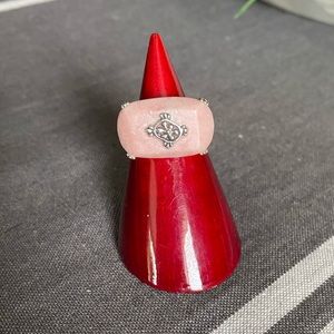 Silpada Retired Pink Soapstone Ring